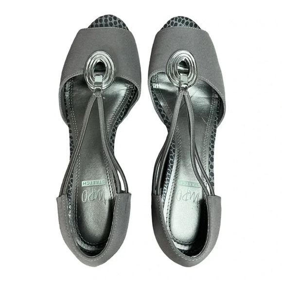 Impo Stretch Neutral‎ Wedge Sandals Sling Back Open Toe Women Size 9.5 - Picture 1 of 11